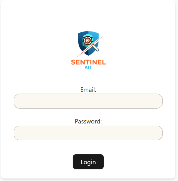 Sentinel-Kit login page